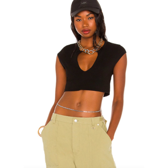 REVOLVE Tops - AALIYAH x REVOLVE Aaliyah Crop Top Size XXS / XS Black Classic Stretch NEW